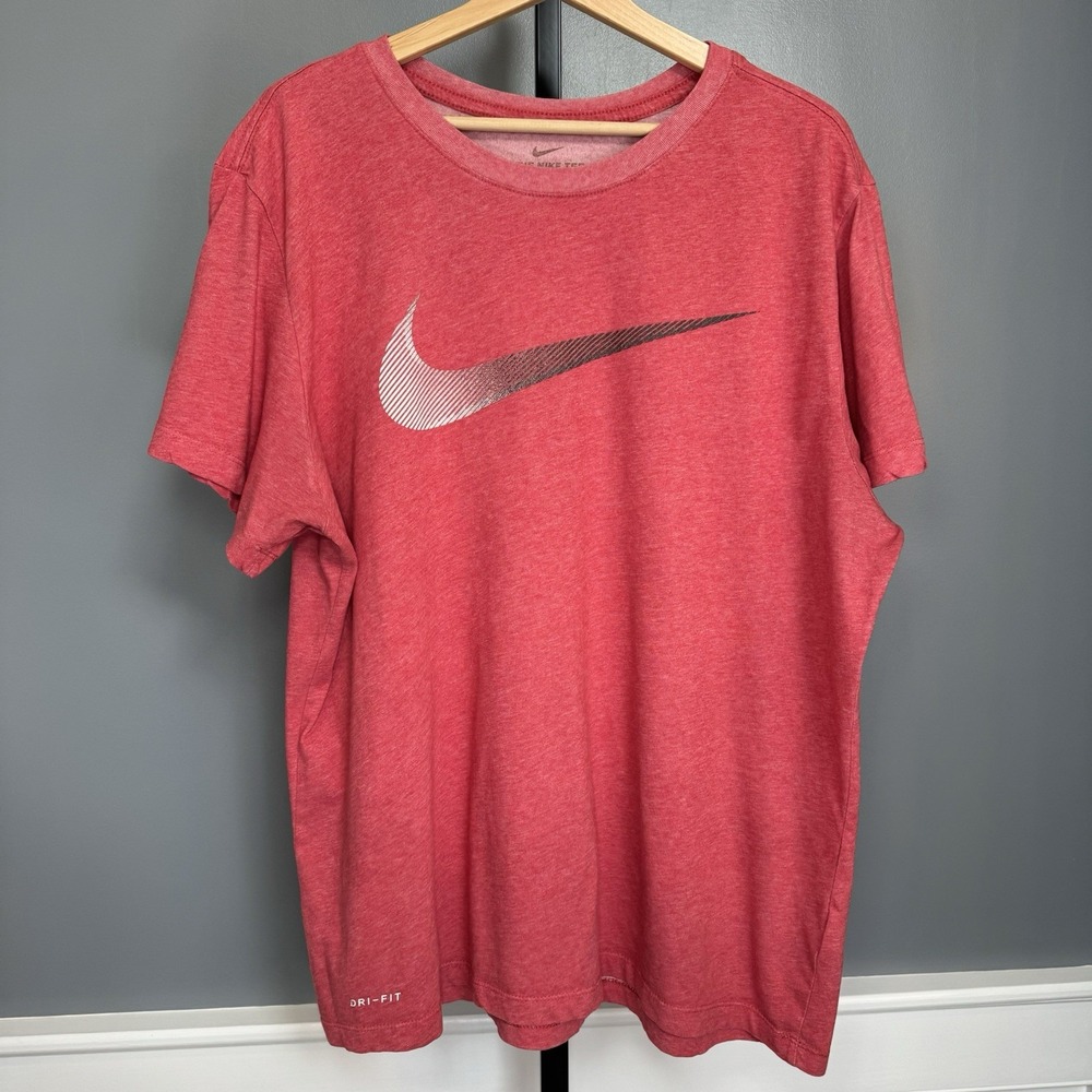 Nike Dri Fit Big Swoosh Men's Red T-Shirt Size XLarge